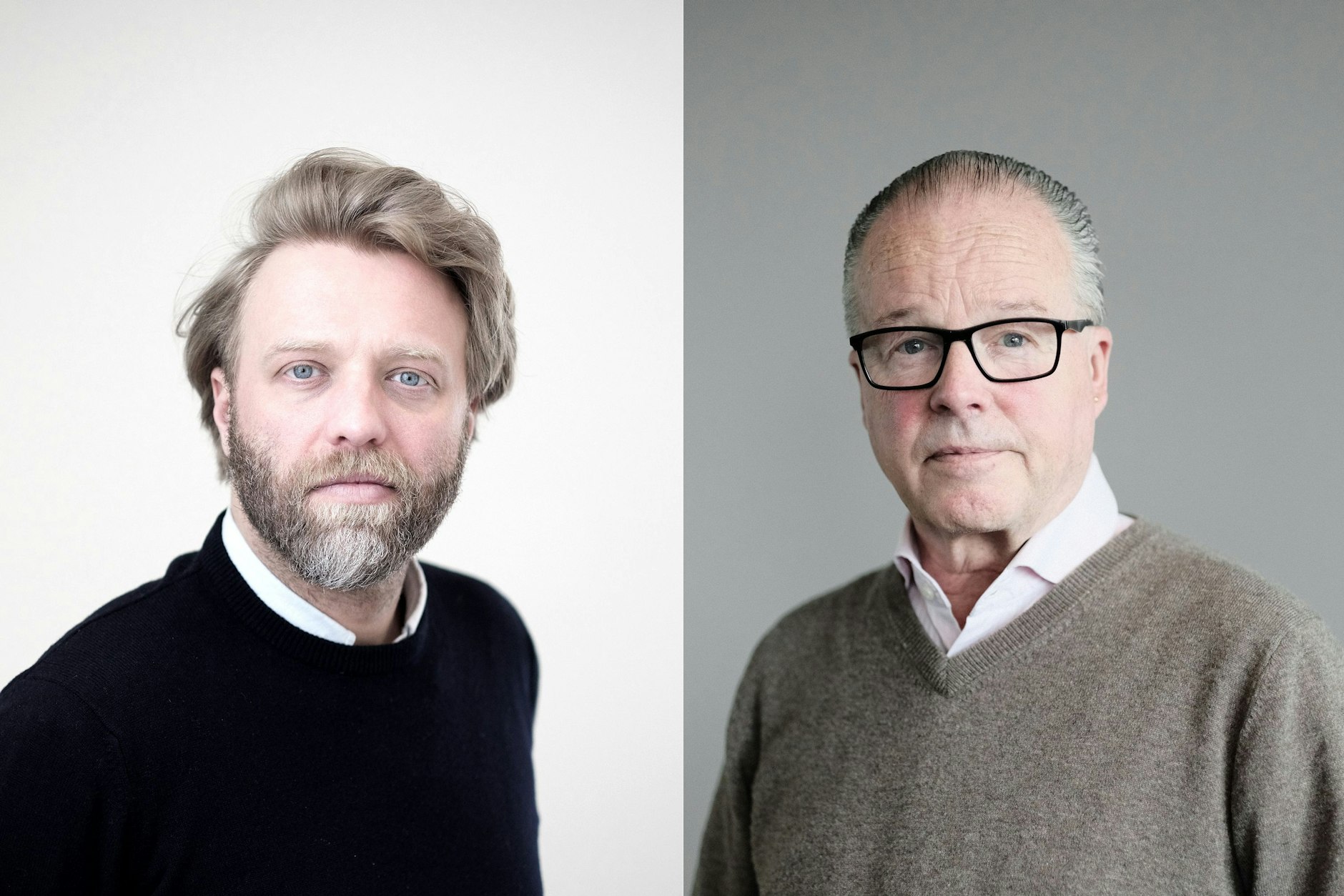 Moritz Eichhorn, Co-Chefredakteur der Berliner Zeitung (l.), und Thomas Fasbender, Ressortleiter Geopolitik