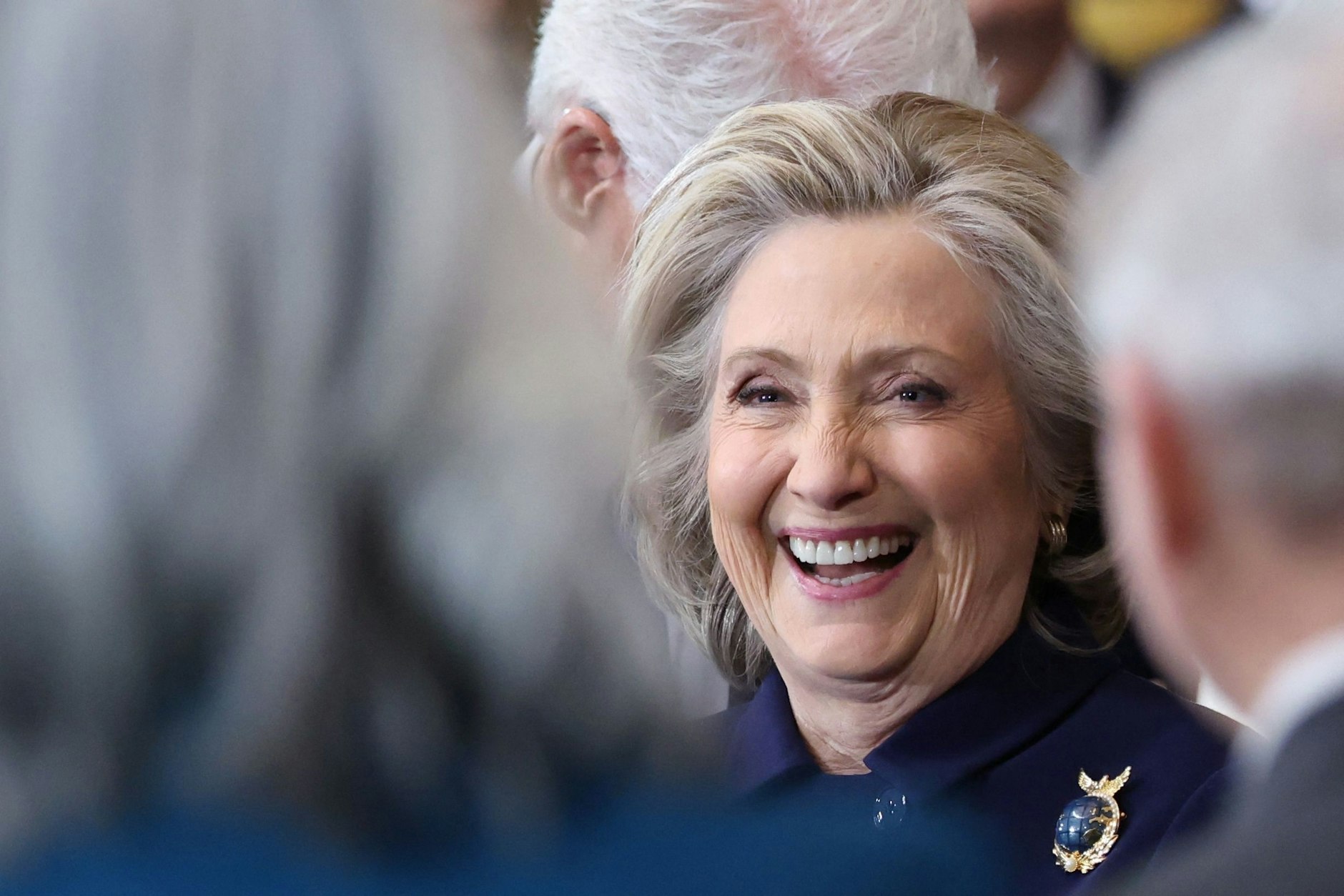 Amüsiert: Hillary Clinton. 