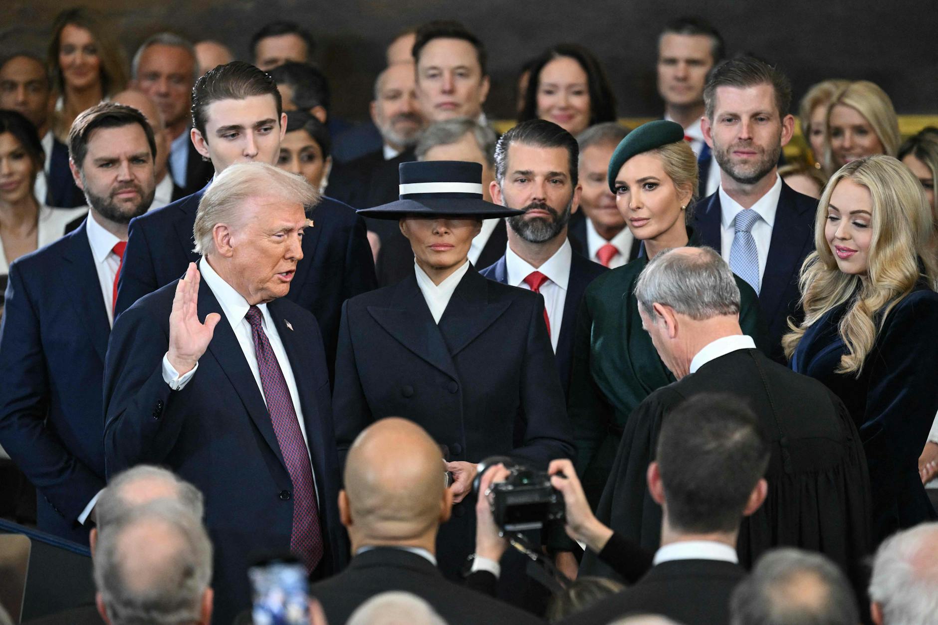 Donald Trump vereidigt.