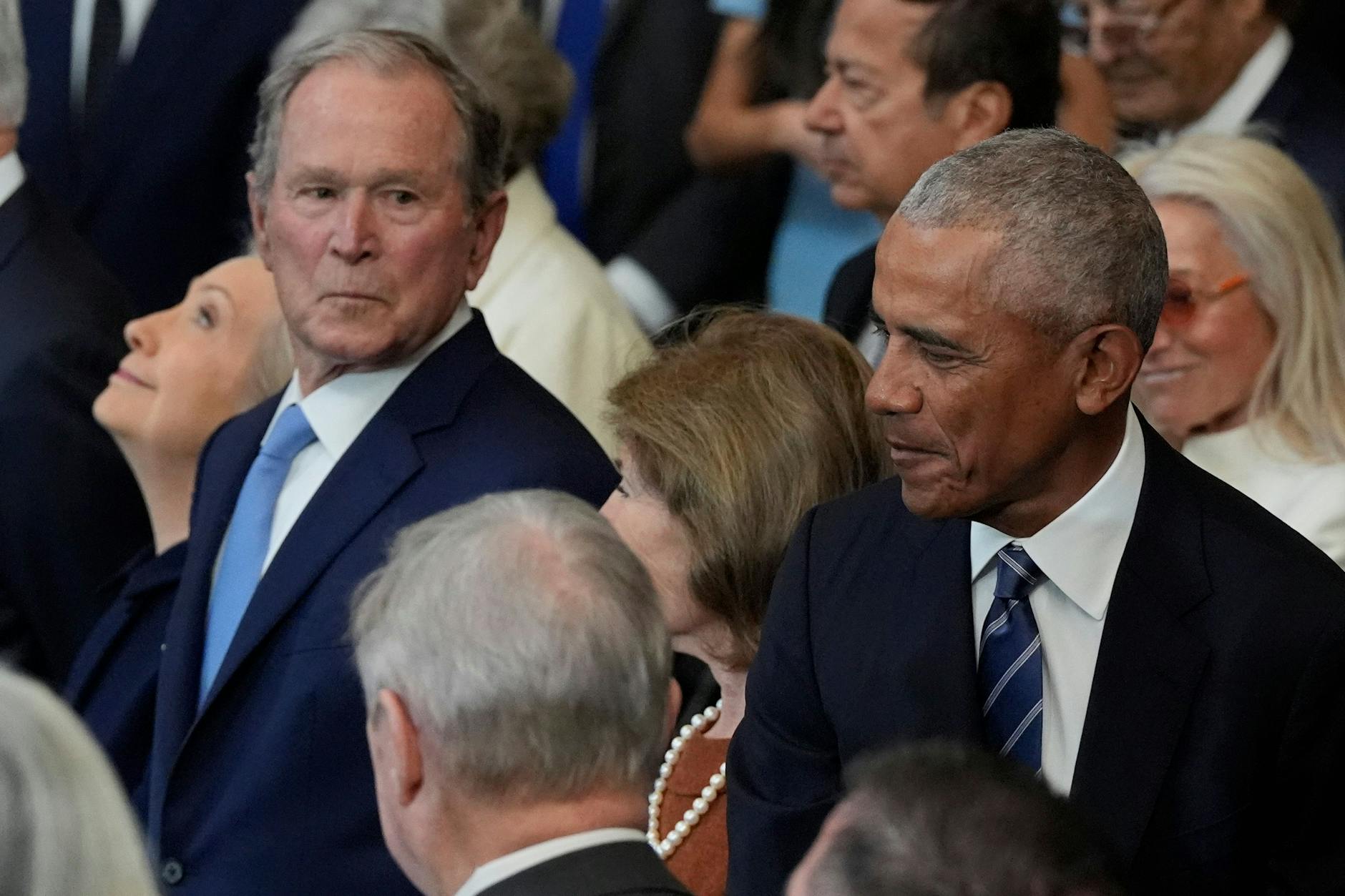 George W. Bush und Barack Obama.