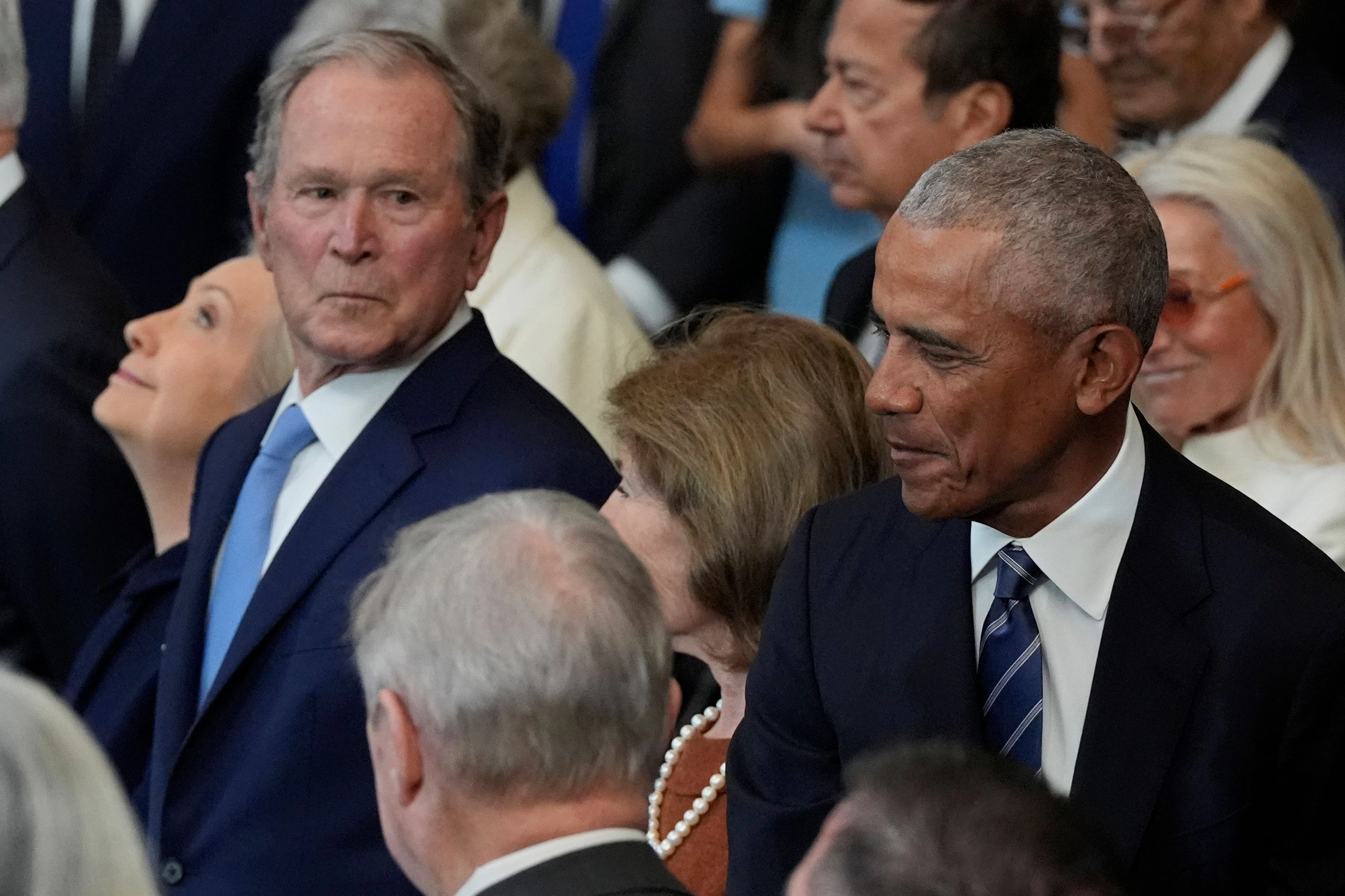 George W. Bush und Barack Obama.