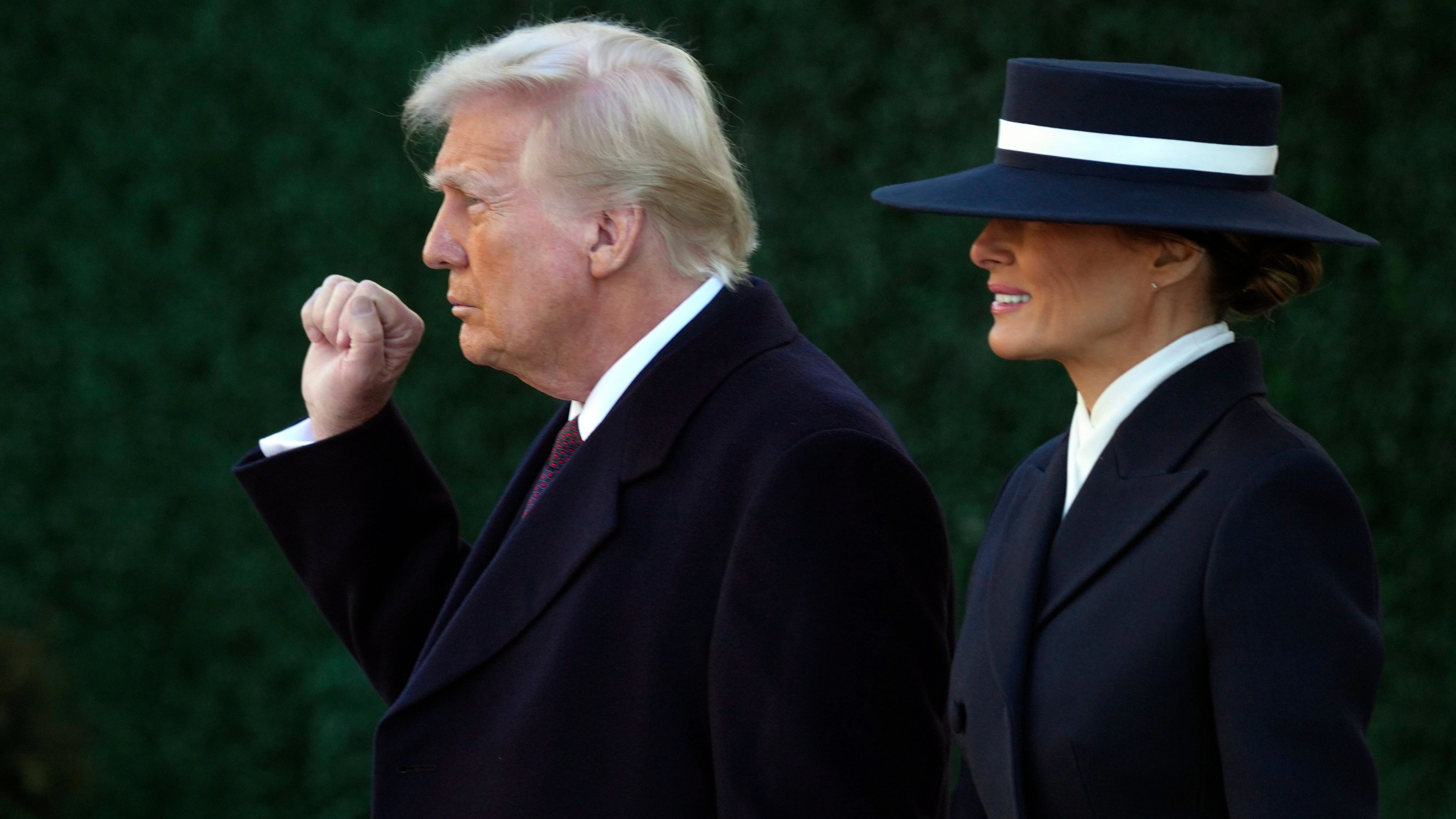 Melania Trump an der Seite ihres Mannes. 