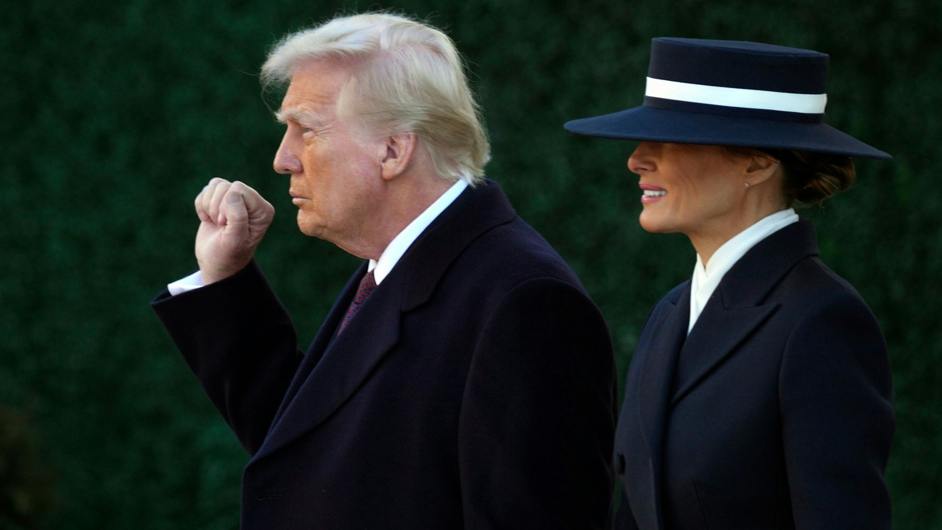 Melania Trump an der Seite ihres Mannes. 