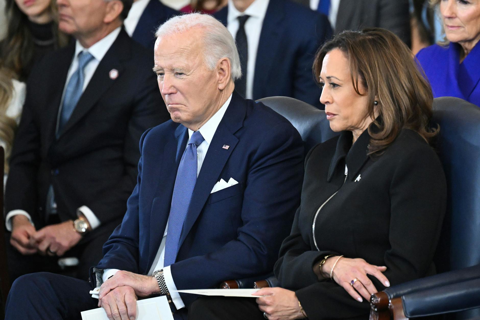 Grimmig: Joe Biden und Kamala Harris.