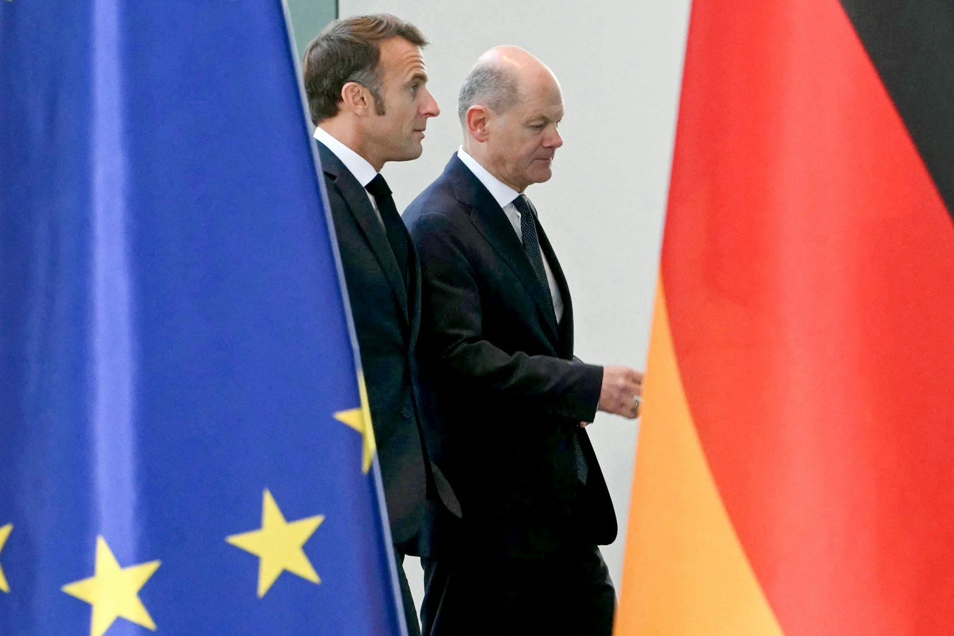 Nicht immer einer Meinung: Frankreichs Präsident Emmanuel Macron (l.) und Bundeskanzler Olaf Scholz.