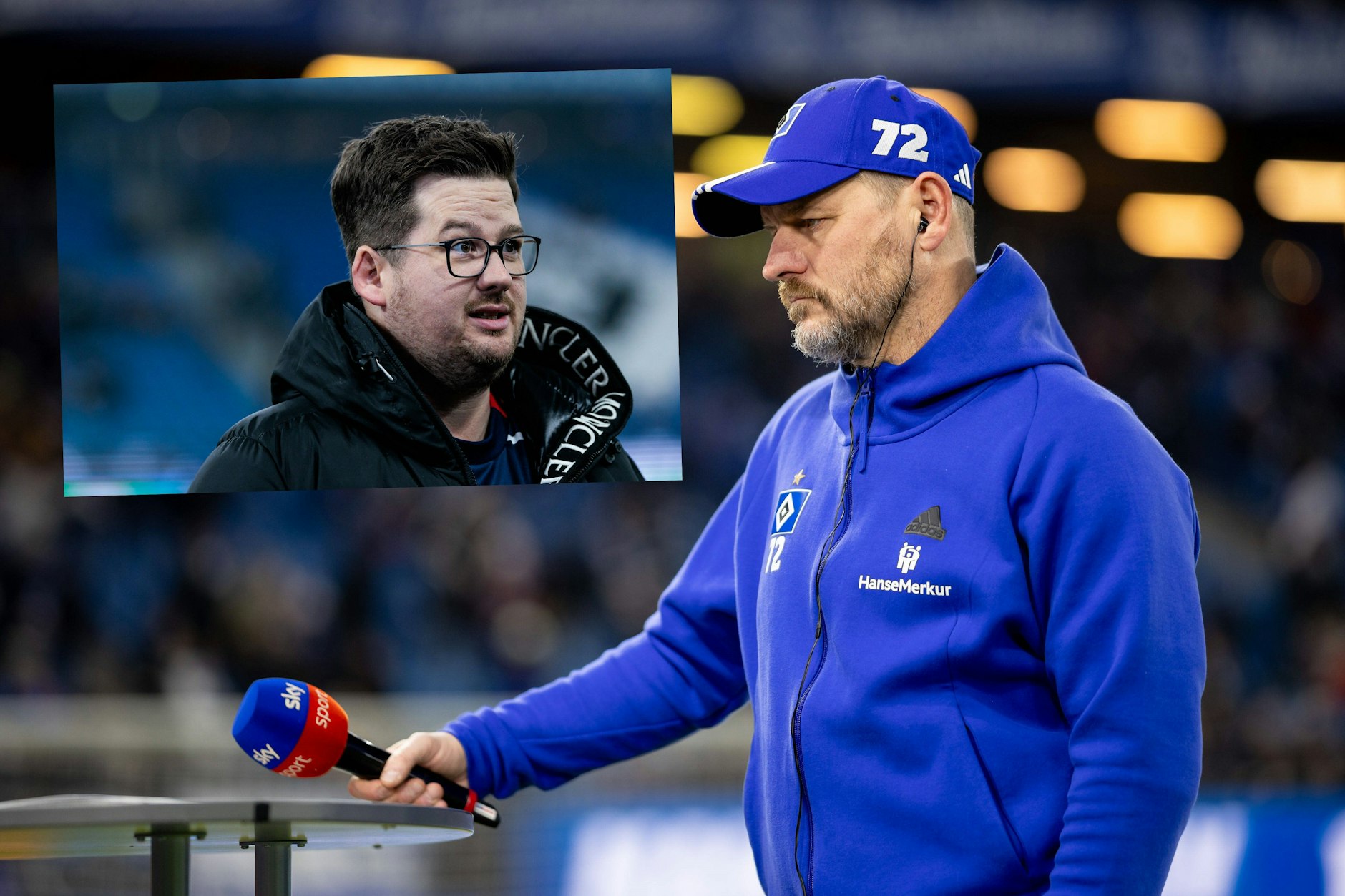 Chris Tall (33) und Steffen Baumgart (53) verstehen sich gut. Auch deswegen wird Unions neuer Trainer vom Comedian durch den Kakao gezogen.