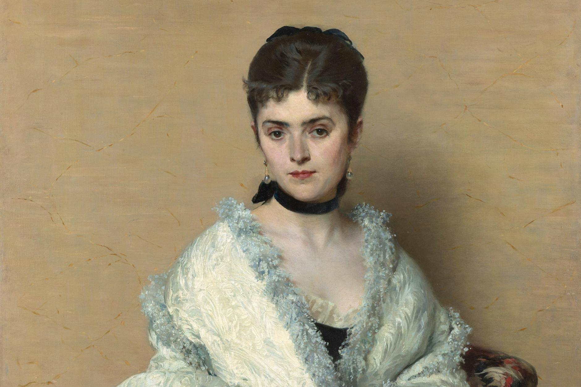 Domenico Morelli: „Porträt Olena Tolstoi“, 1875, Öl auf Leinwand