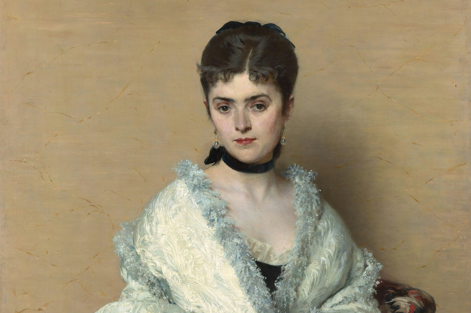 Domenico Morelli: „Porträt Olena Tolstoi“, 1875, Öl auf Leinwand