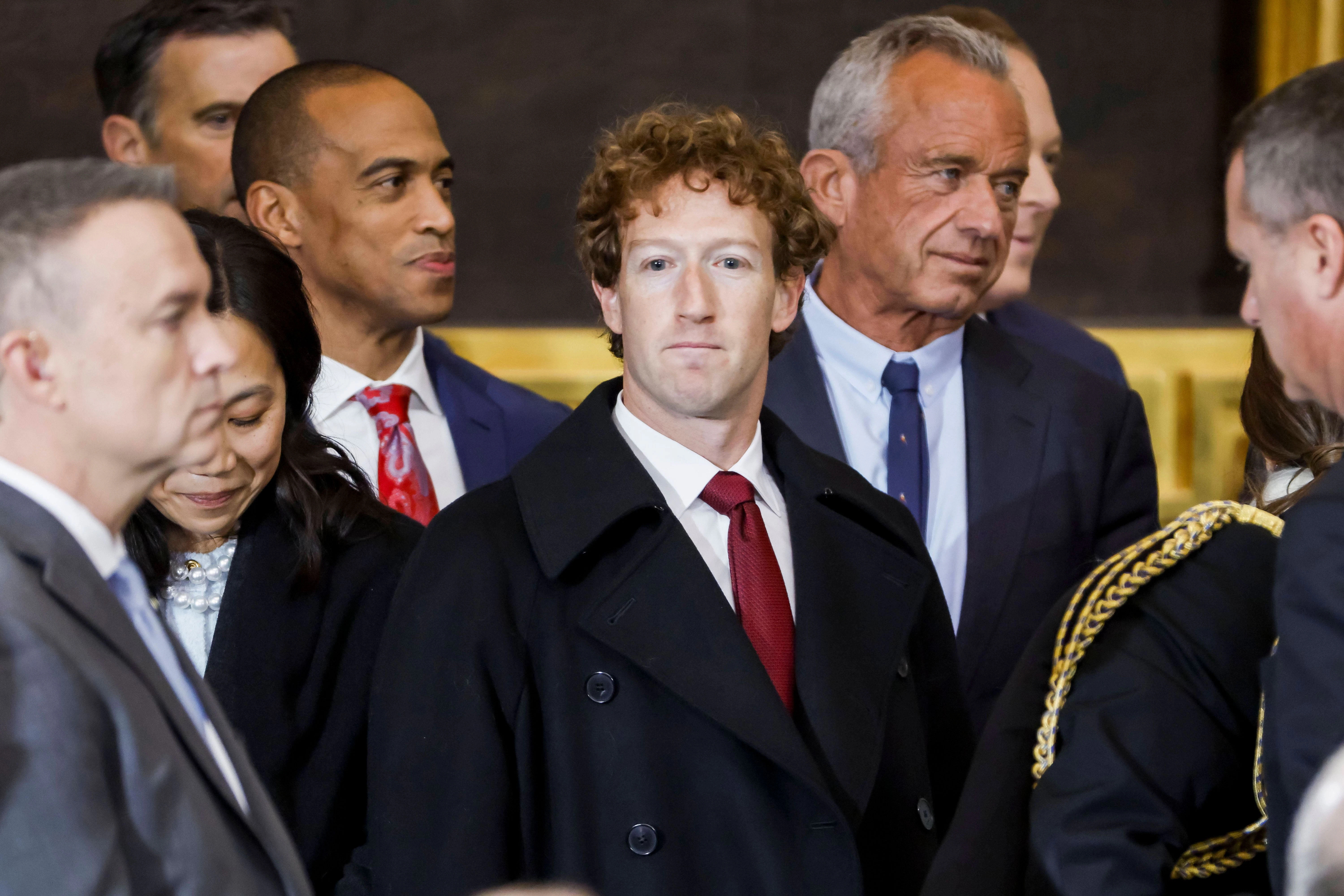 Meta-Chef Mark Zuckerberg bei der Amtseinführung von Donald Trump. 
