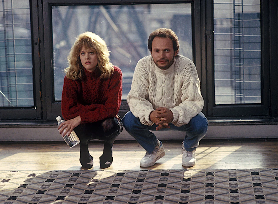 Meg Ryan als Sally und Billy Crystal als Harry in einer Szene des Film „Harry und Sally“ aus dem Jahr 1989.