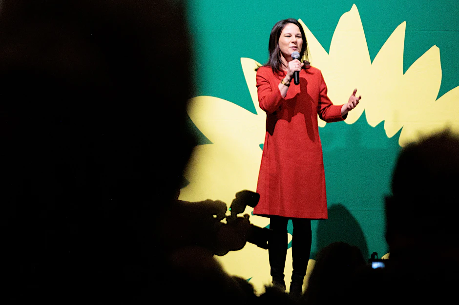 In der Theorie ein Wohlfühltermin: Annalena Baerbock in Kleinmachnow in ihrem Wahlkreis.