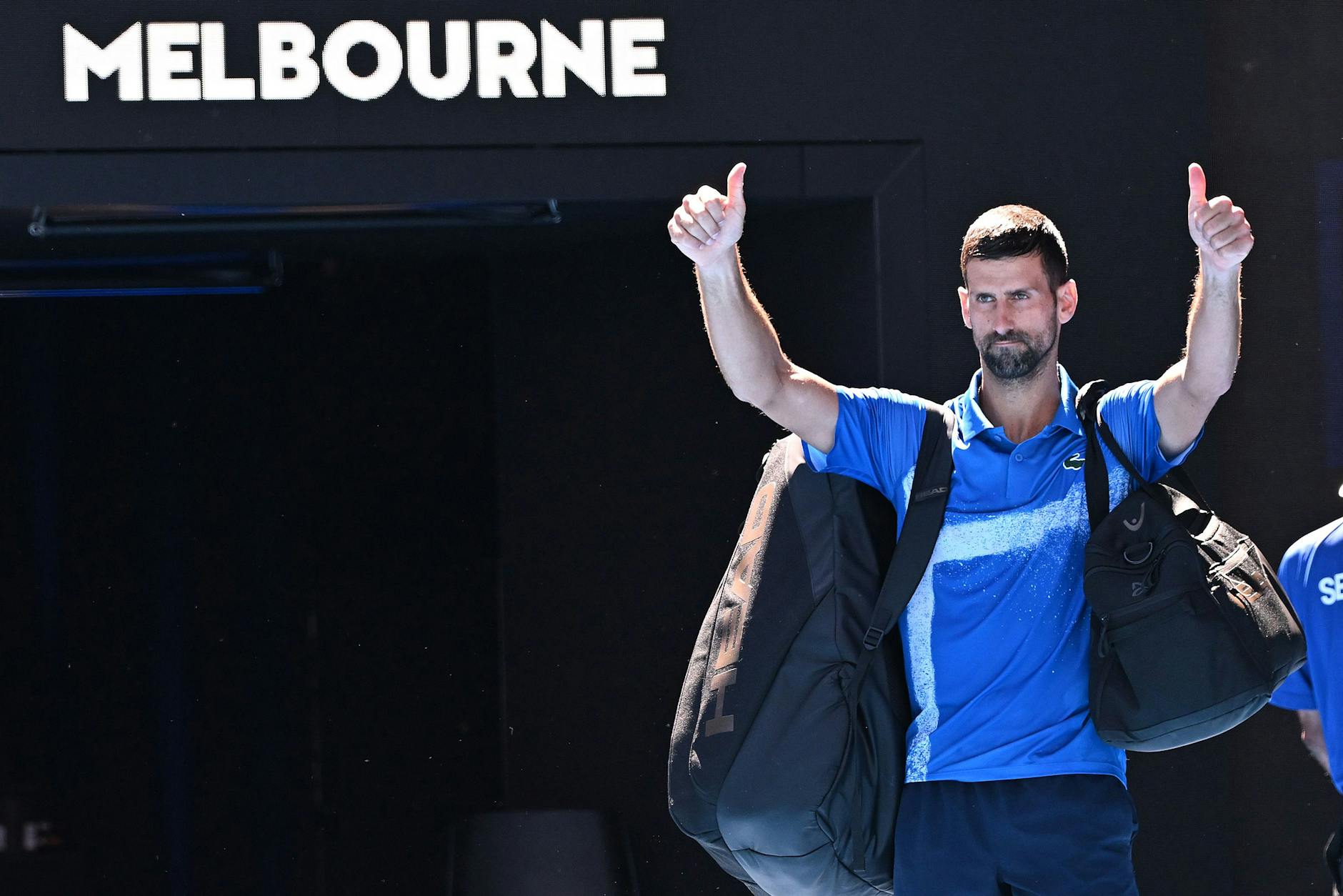 Novak Djokovic musste das Spiel aufgeben.