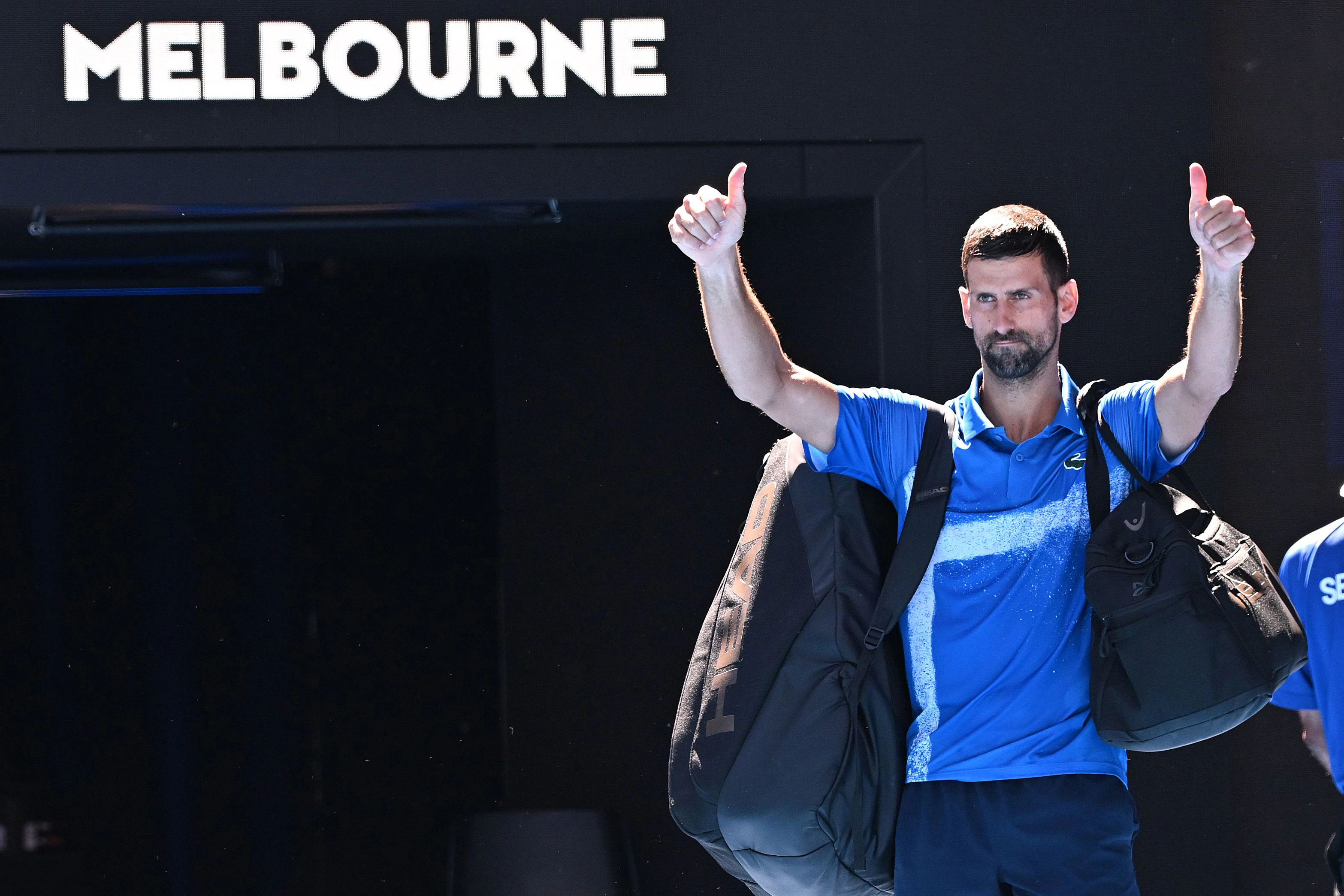 Novak Djokovic musste das Spiel aufgeben.