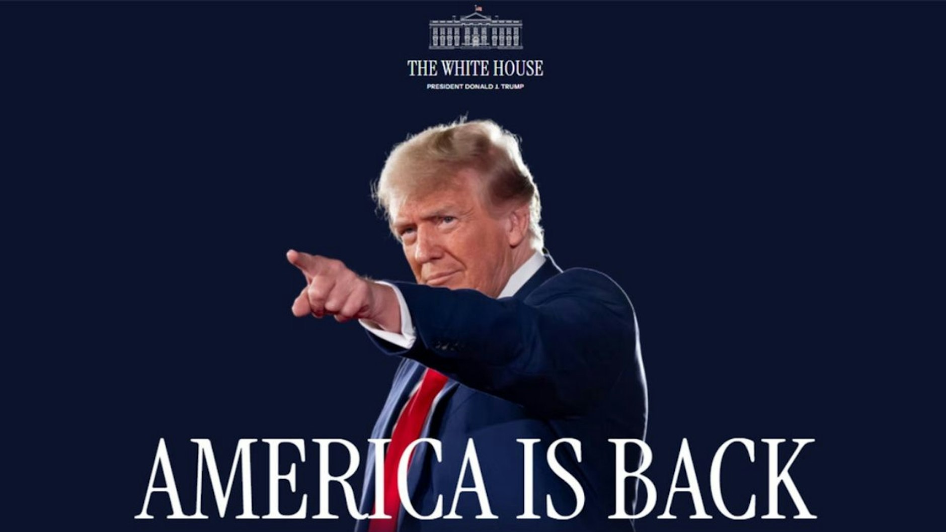 Kaum hatte Donald Trump seinen Amtseid abgelegt, erschien die Webseite des Weißen Hauses so.