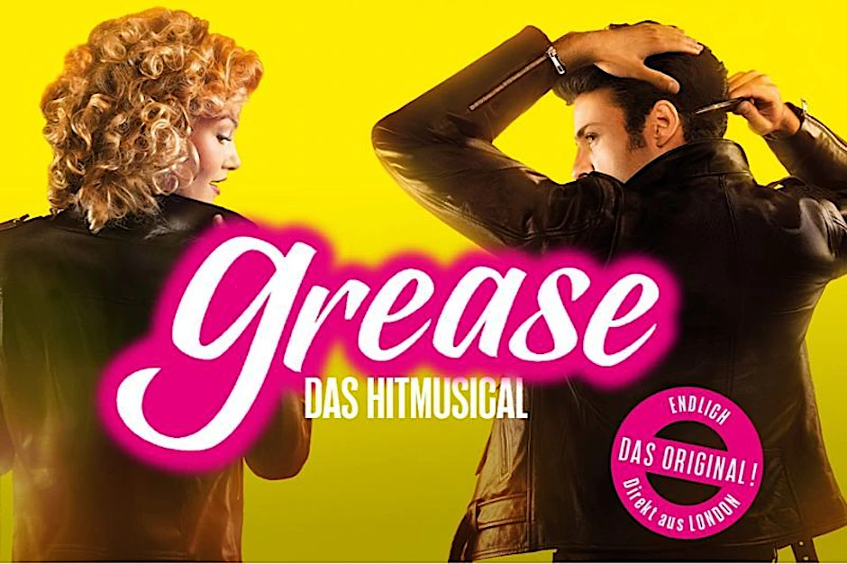 GREASE - Das Hitmusical: die legendäre High-School-Romanze jetzt live in Berlin! Erleben Sie 50er-Jahre-Flair, das die Bühne zum Glühen bringt!