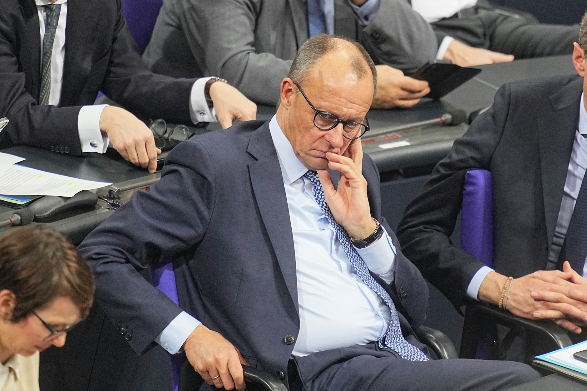Friedrich Merz nach der Abstimmung: Es tut mir leid. 
