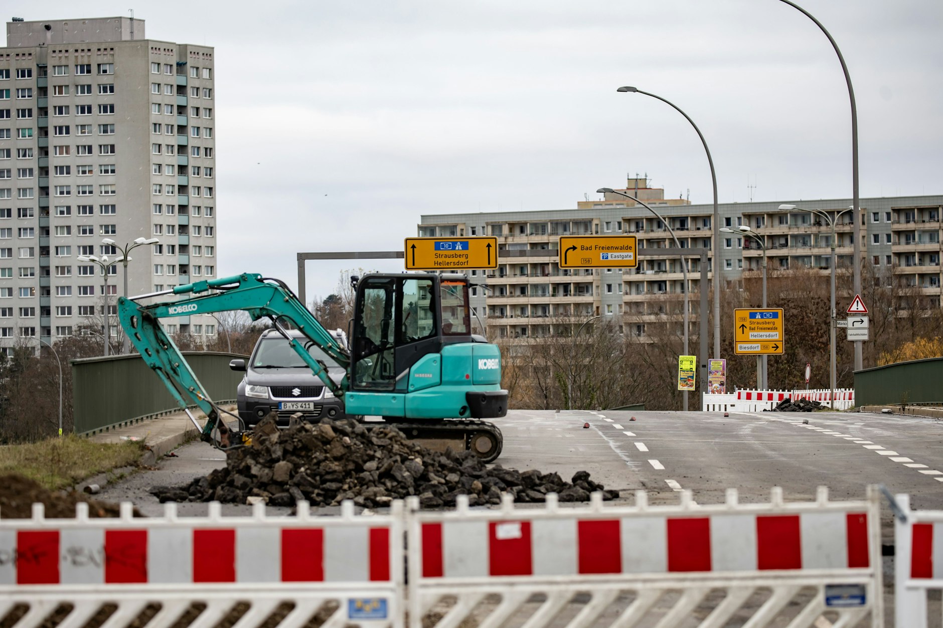 Auf der Märkischen Allee in Marzahn-Hellersdorf starten am Freitag Leitungsarbeiten.