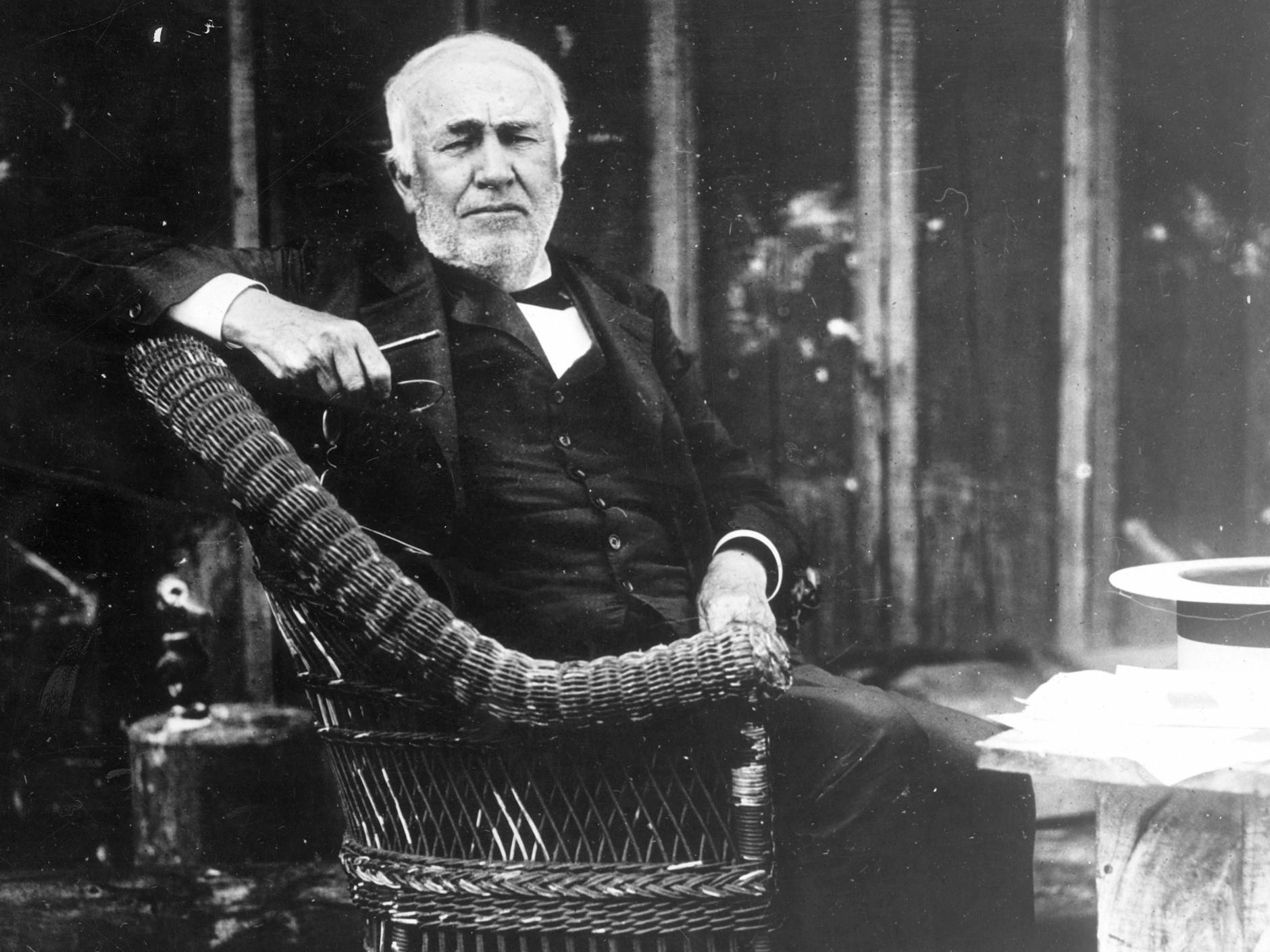 Der amerikanische Erfinder Thomas Edison gilt als Papa der Glühbirne.