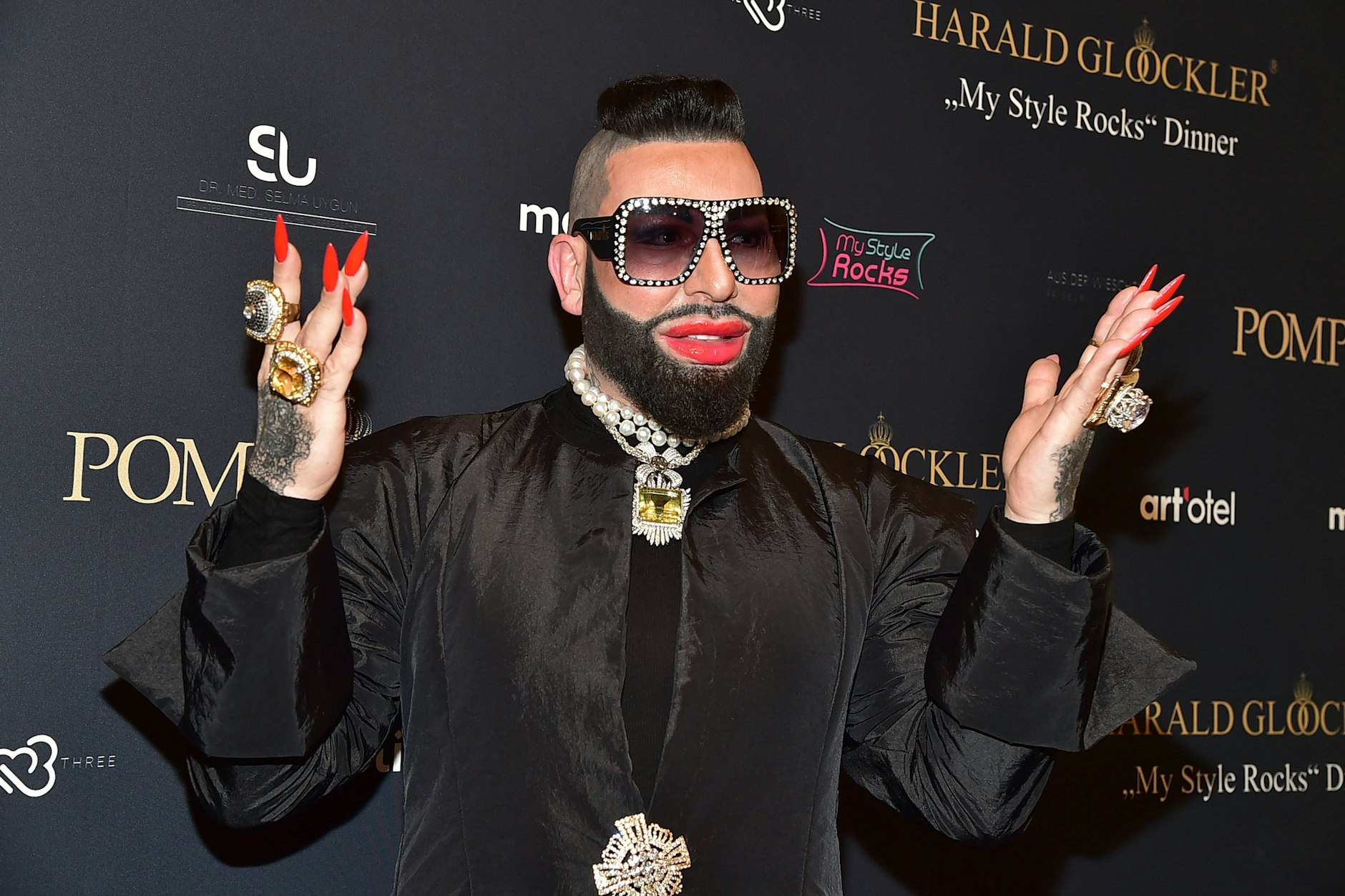 Harald Glööckler bei seinem Fashion-Dinner in Berlin.