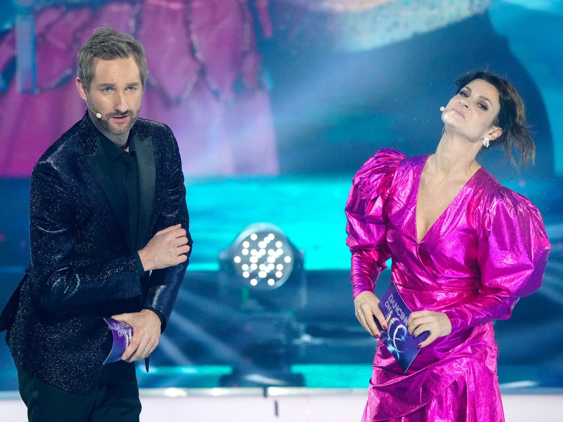 Daniel Boschmann mit Marlene Lufen in der Sat.1-Show Dancing on Ice. 