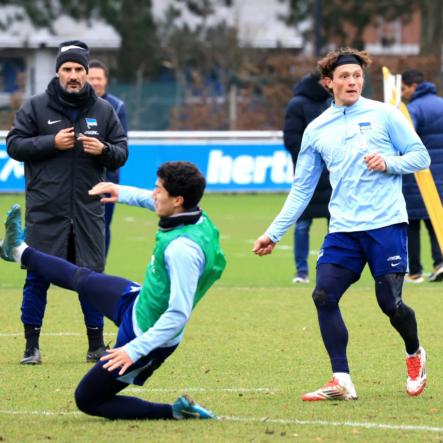 Hertha-Coach Fiel schaut genau hin. Fabian Reese konnte diese Woche komplett schmerzfrei trainieren.
