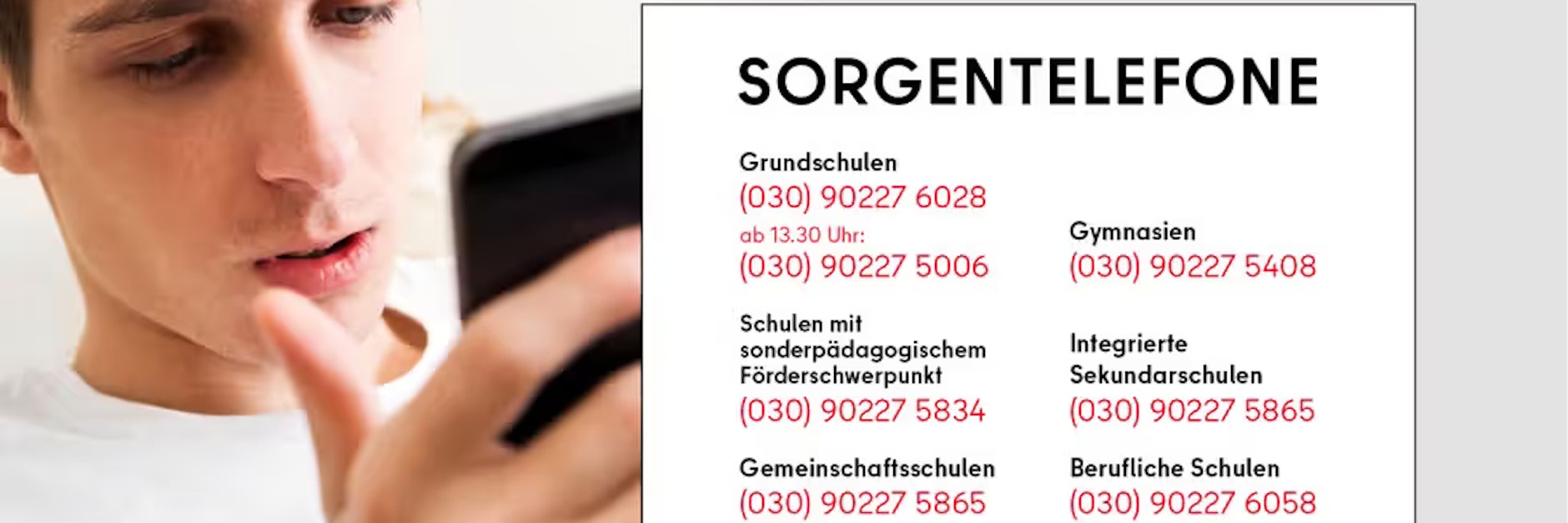 Sorgentelefon für Berliner Schüler: Alle Telefonnummern im Überblick