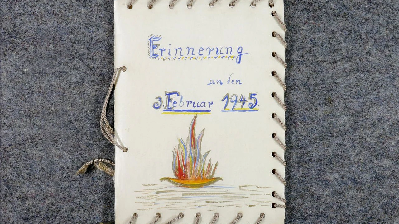 Das Manuskript „Erinnerungen an den 3. Februar 1945“, das Hedwig Langer schrieb.