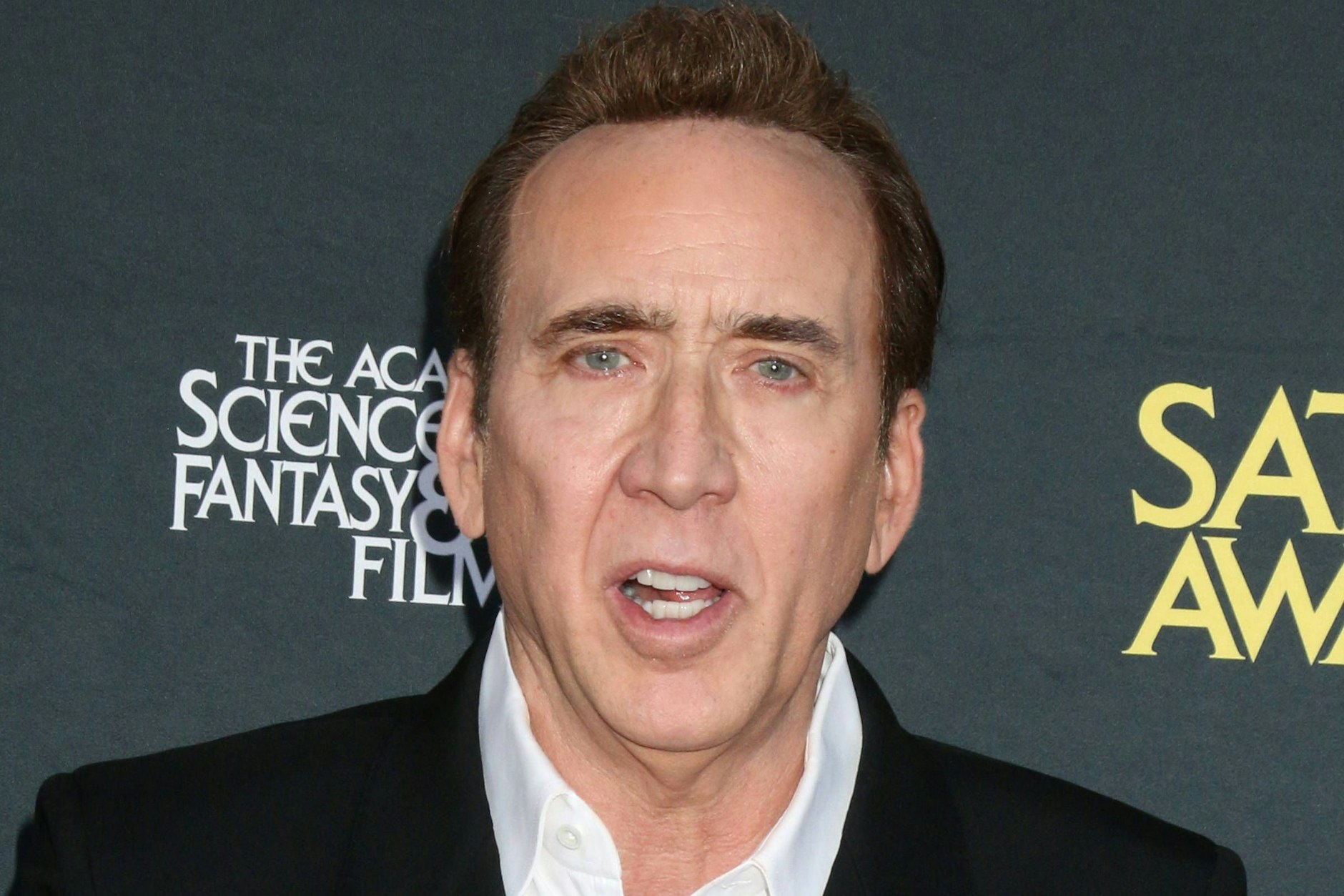 Nicolas Cage am 2. Februar 2025 bei den „Saturn Awards“ in Los Angeles. Seine Preis-Rede nutzte er für eine Warnung vor Künstlicher Intelligenz in der Schauspielerei.