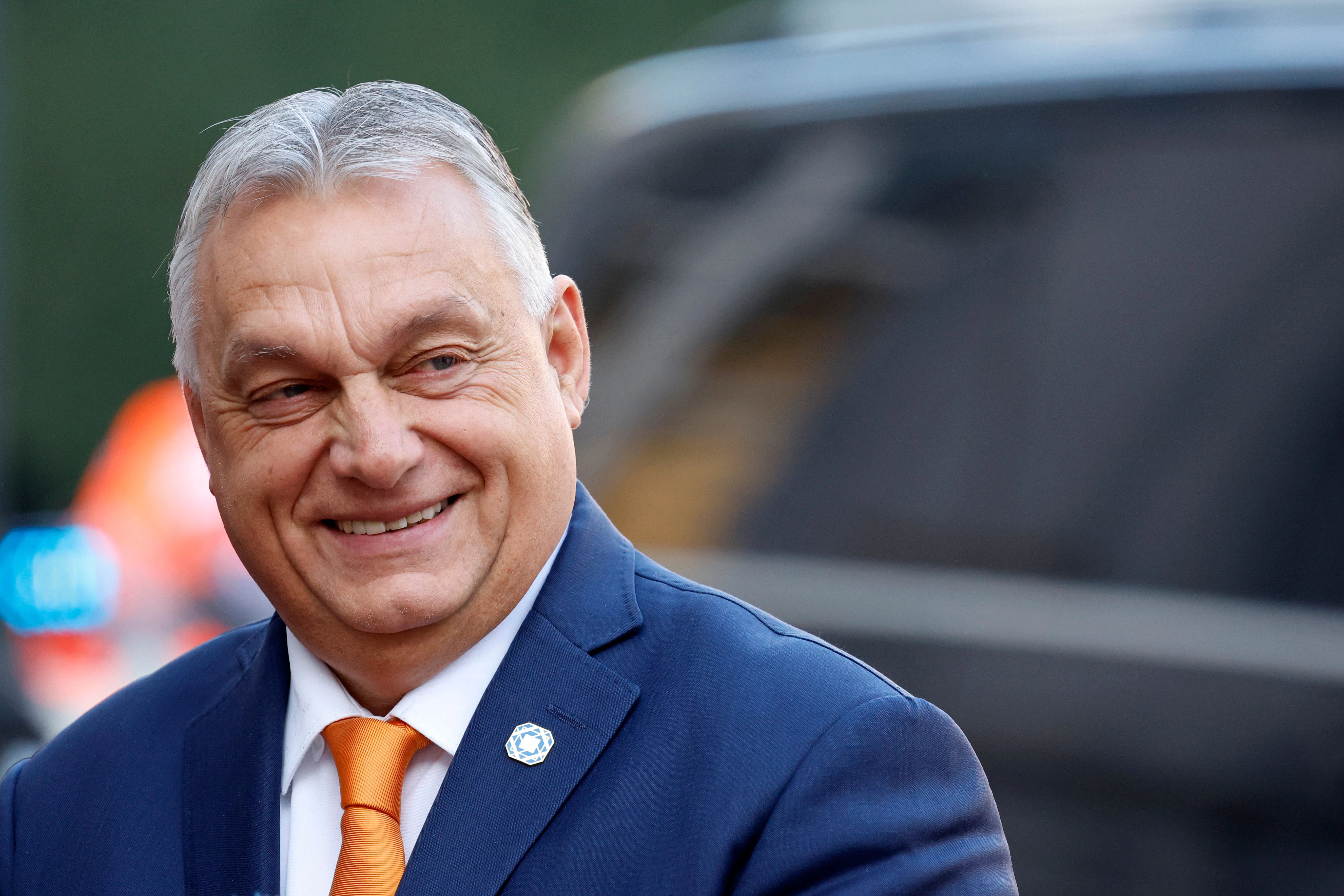 Ungarns Ministerpräsident Viktor Orbán trifft zu einem EU-Gipfel im Egmont-Palast in Brüssel ein.