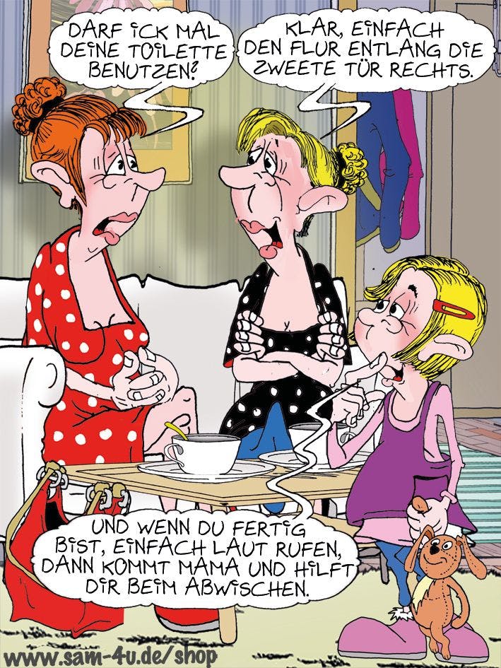 Auch heute gibt es den täglichen Cartoon von Zeichner Sam Paff aus Berlin.