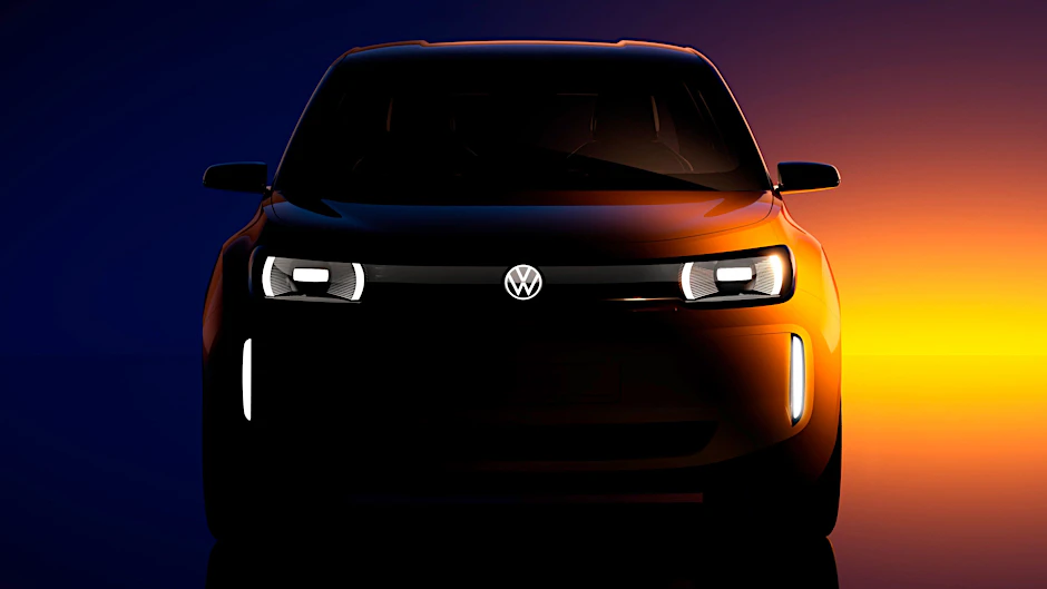 Designskizze des neuen E-Kleinwagens von VW