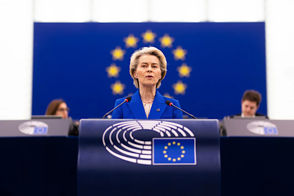 EU-Kommissionspräsidentin <a href="https://www.berliner-zeitung.de/topics/ursula-von-der-leyen">Ursula von der Leyen</a> hat das Projekt „European Democracy Shield“ zu einer Priorität ihrer neuen Amtszeit erklärt.