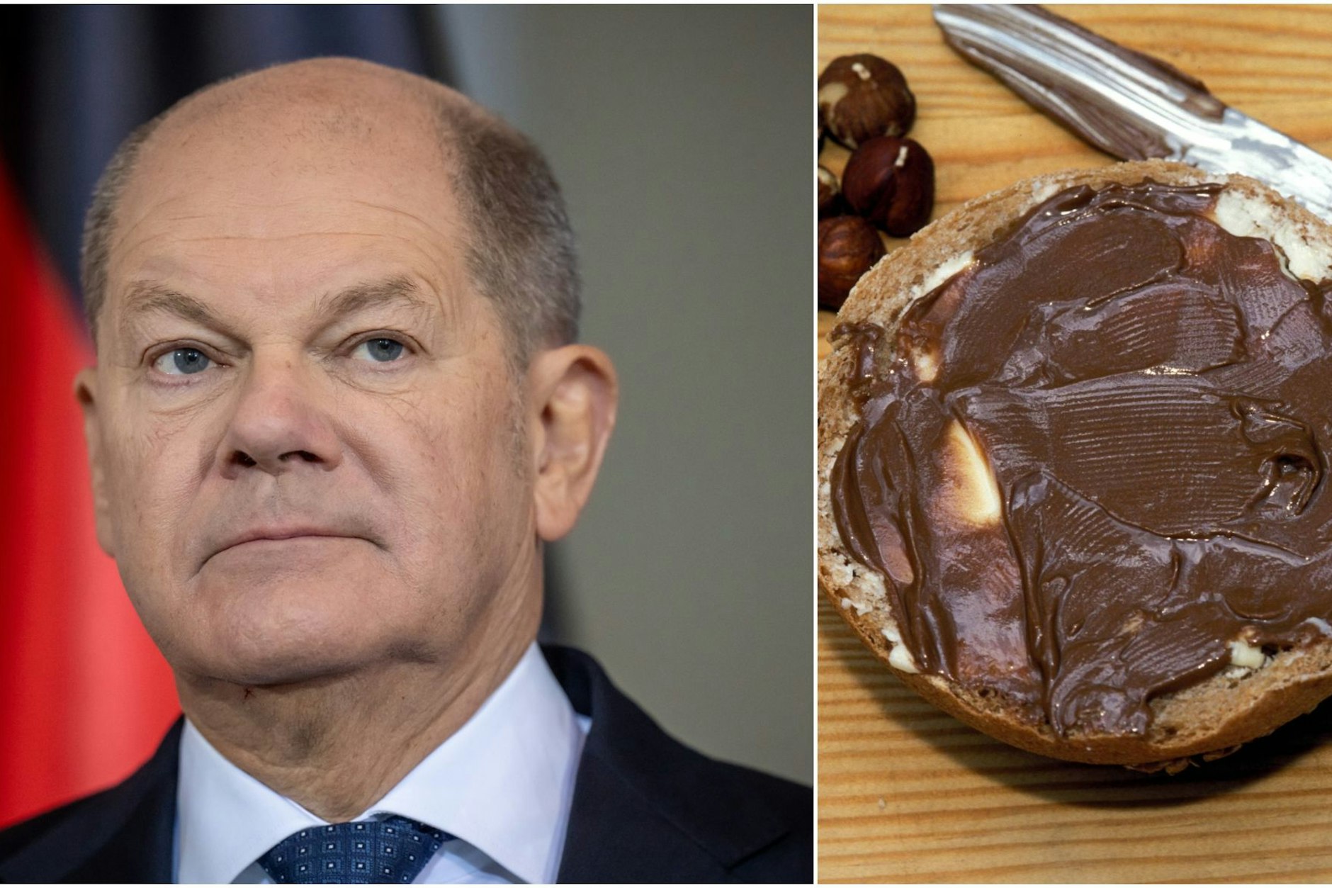 Die Frage führt oft zu großen Debatten am Küchentisch: Gehört unter Nuss-Nougat-Creme auf dem Brot noch Butter? Ein Schüler fragte den Kanzler Scholz nach seiner Meinung.