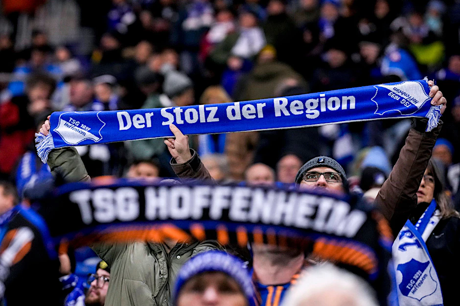 Die TSG 1899 Hoffenheim als „Stolz der Region“: Das können Gästefans beim Blick auf meist viele blaue Sitzschalen nicht nachvollziehen.
