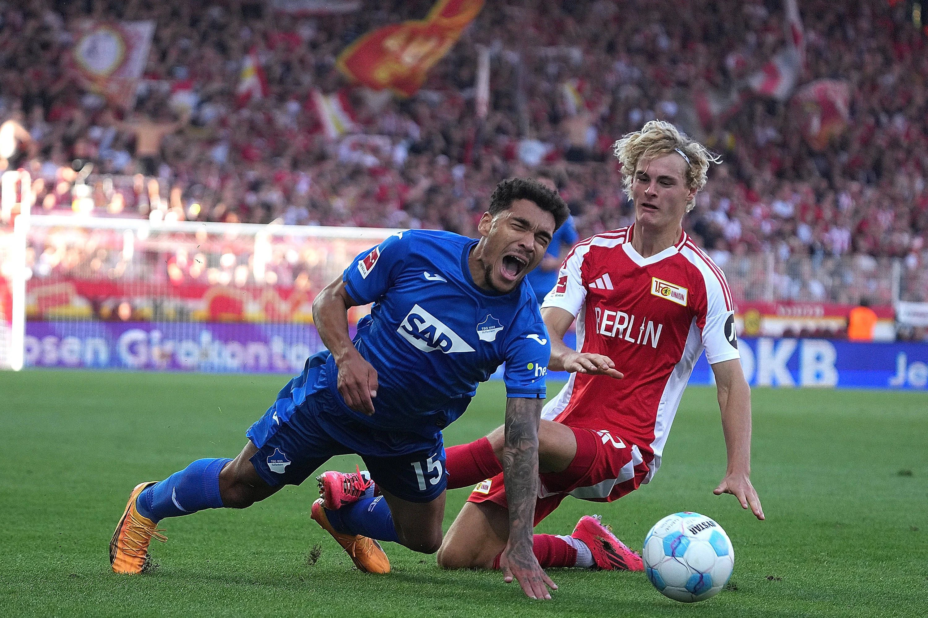 Das Hinspiel gewann der 1. FC Union gegen die TSG Hoffenheim auch dank eines frühes Tores von Verteidiger Tom Rohte (20) mit 2:1.