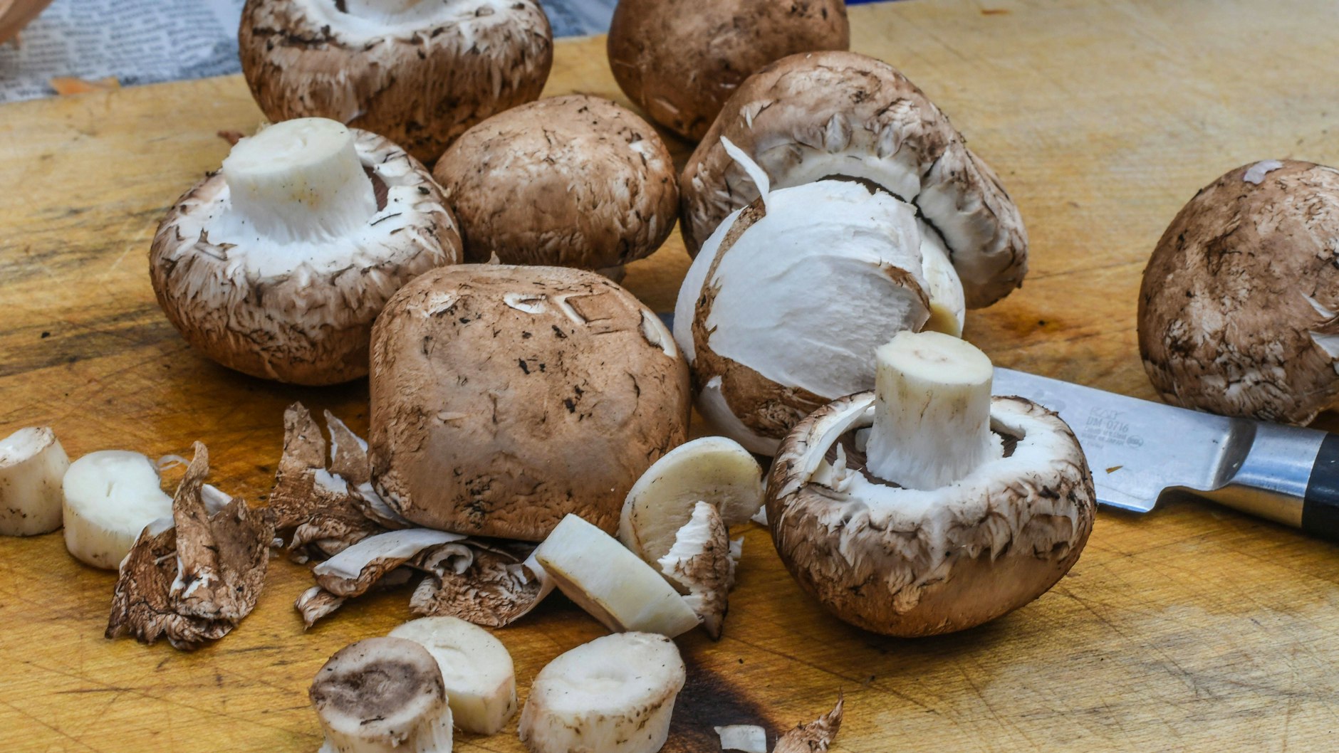 Die Champignons sollten nicht gewaschen, sondern nur sauber gebürstet werden.