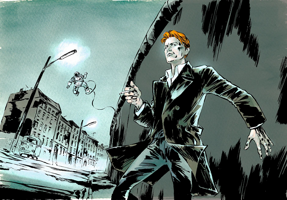 Eine Szene aus dem Bowie-Comic.