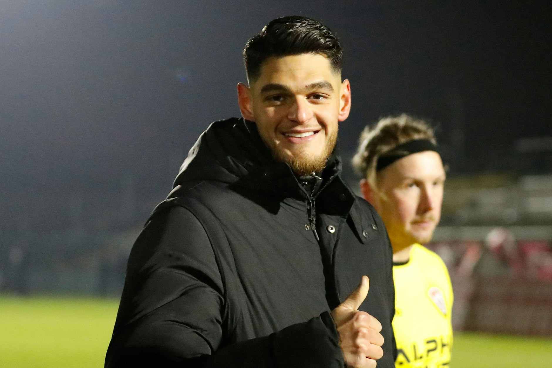 Gegen Chemie nur in Zivil dabei, aber trotzdem froh: BFC-Dynamo-Winterzugang Fatih Baca.