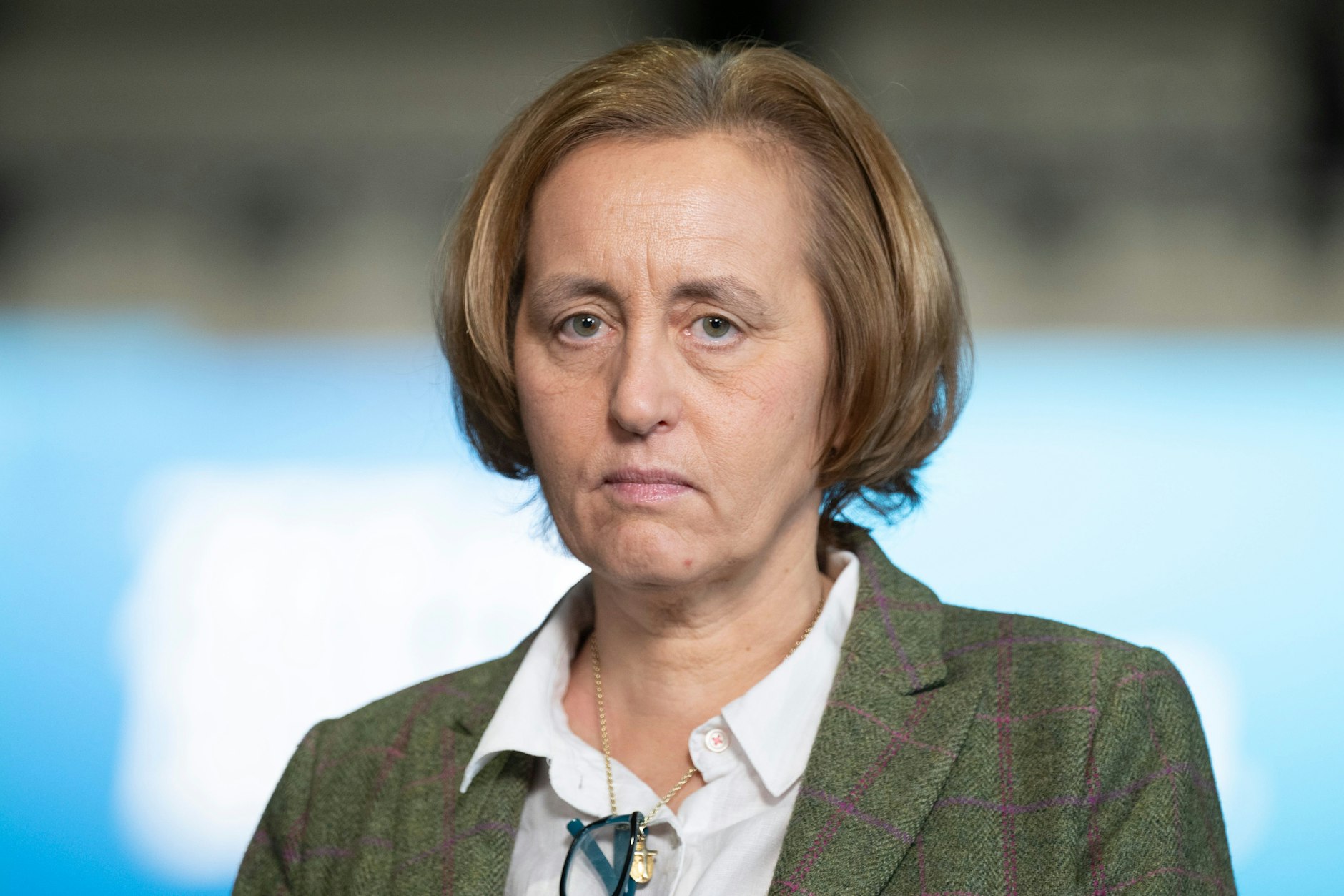 11.01.2025, Sachsen, Riesa: Beatrix von Storch, stellvertretende Fraktionsvorsitzende der AfD im Bundestag, am Rande des Bundesparteitags ihrer Partei bei einem TV-Interview