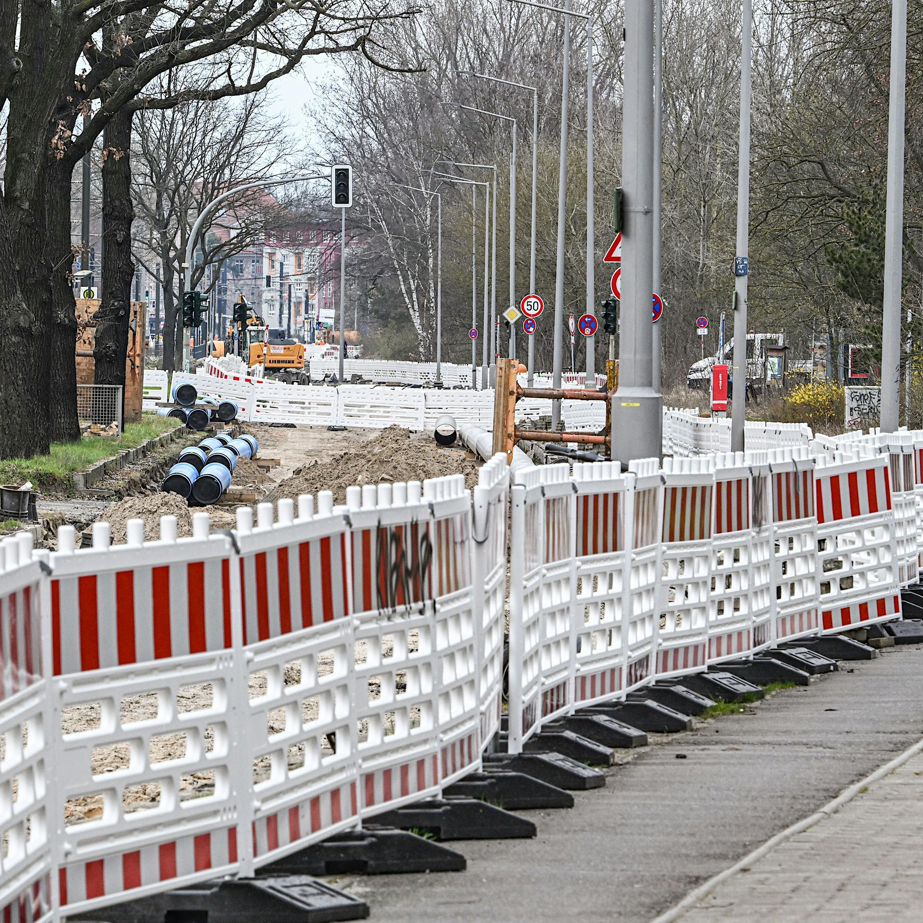 Treptow-Köpenick: Bauarbeiten an der Treskowallee und Wegedornstraße verzögern sich