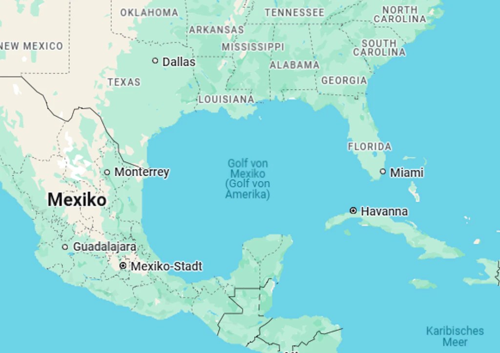 Für US-Nutzer: Google benennt Golf von Mexiko in „Golf von Amerika“ um