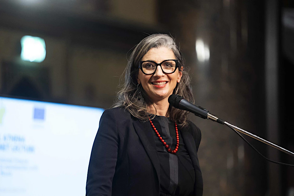 Francesca Albanese am Dienstag in Amsterdam