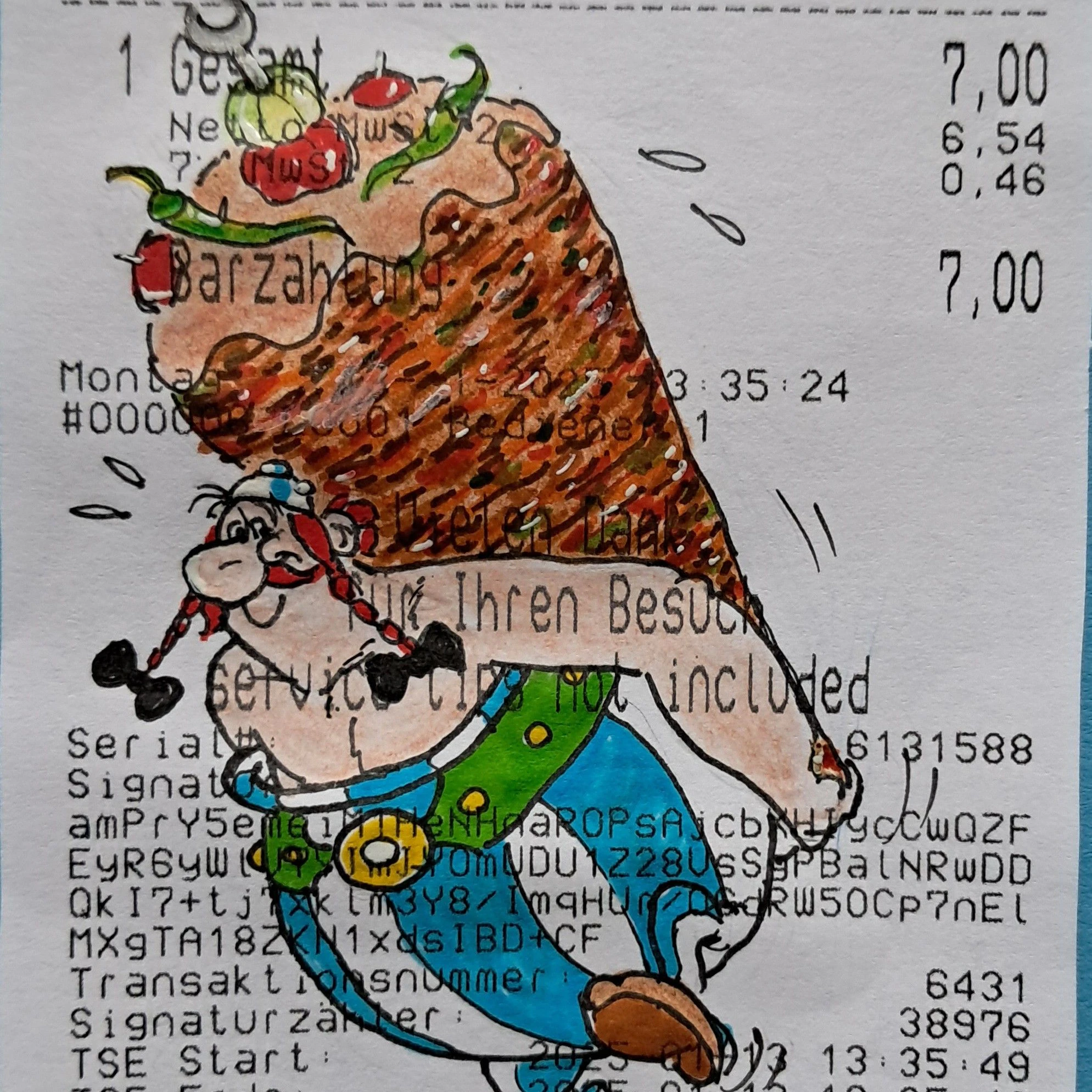 Stark wie Obelix nach dem Genuss eines Döners.