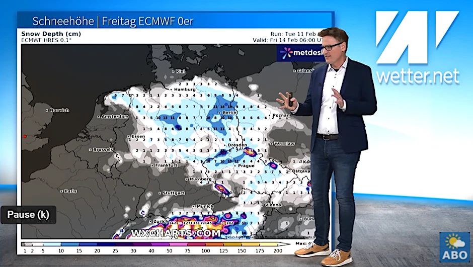 Laut Wetter-Experte Dominik Jung fällt in den kommenden Tagen vor allem im Norden reichlich Schnee.