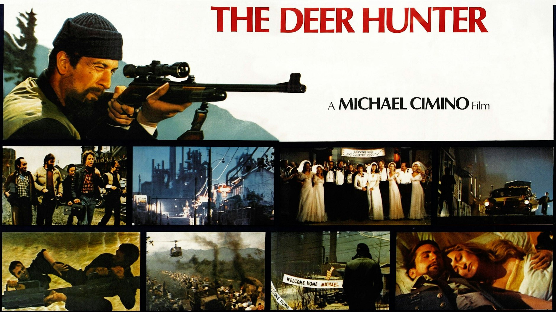 Filmplakat von „The Deer Hunter - Die durch die Hölle gehen“ mit Robert De Niro.