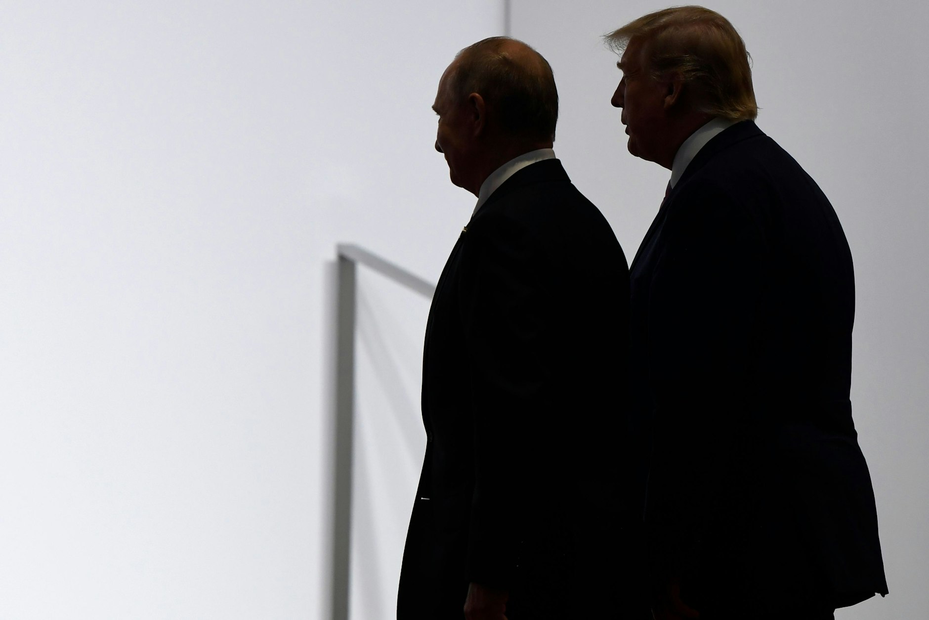 Donald Trump und Wladimir Putin in Osaka, Juni 2019