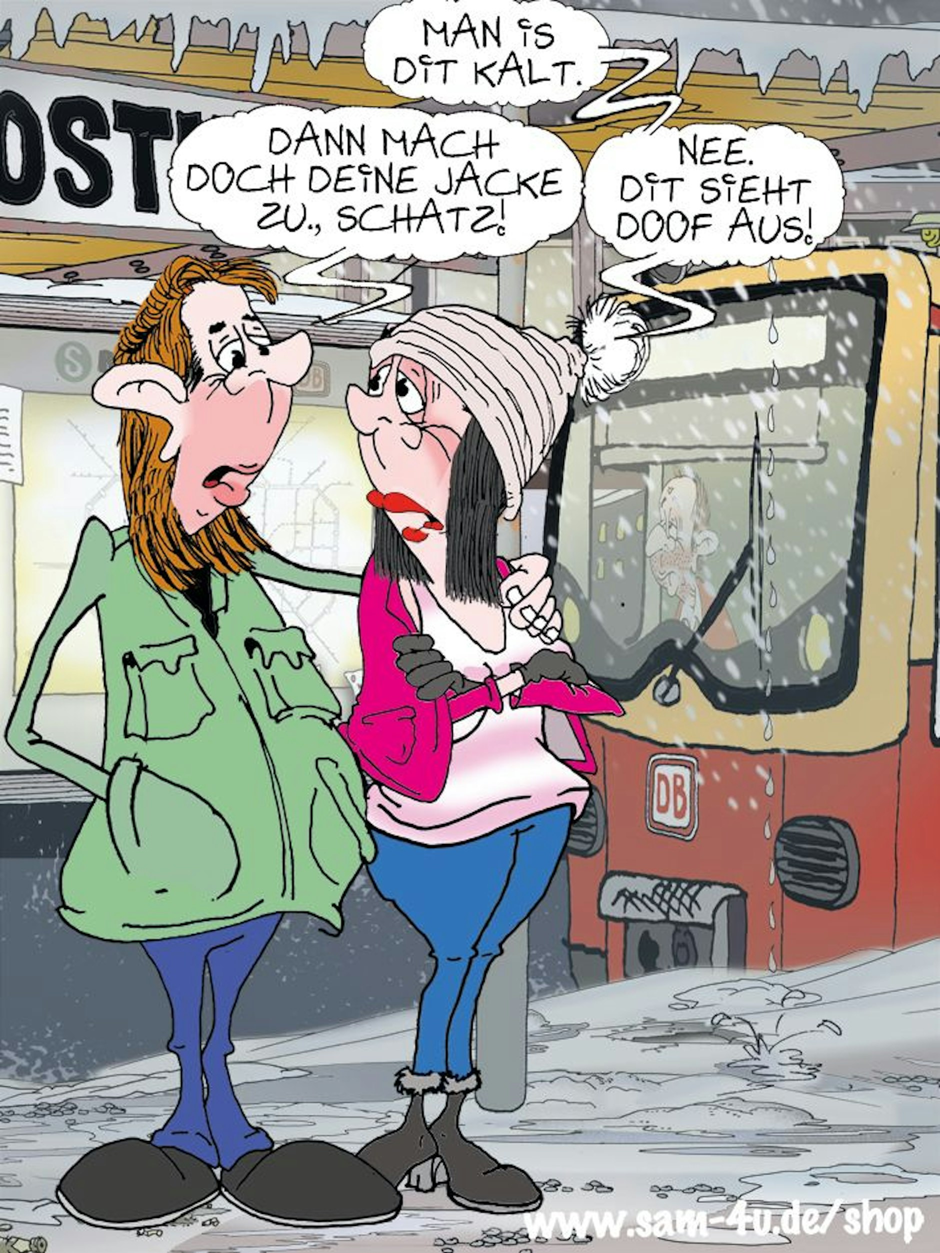 Auch heute hat unser Zeichner Sam Paff für Sie einen hübschen Cartoon gezeichnet.