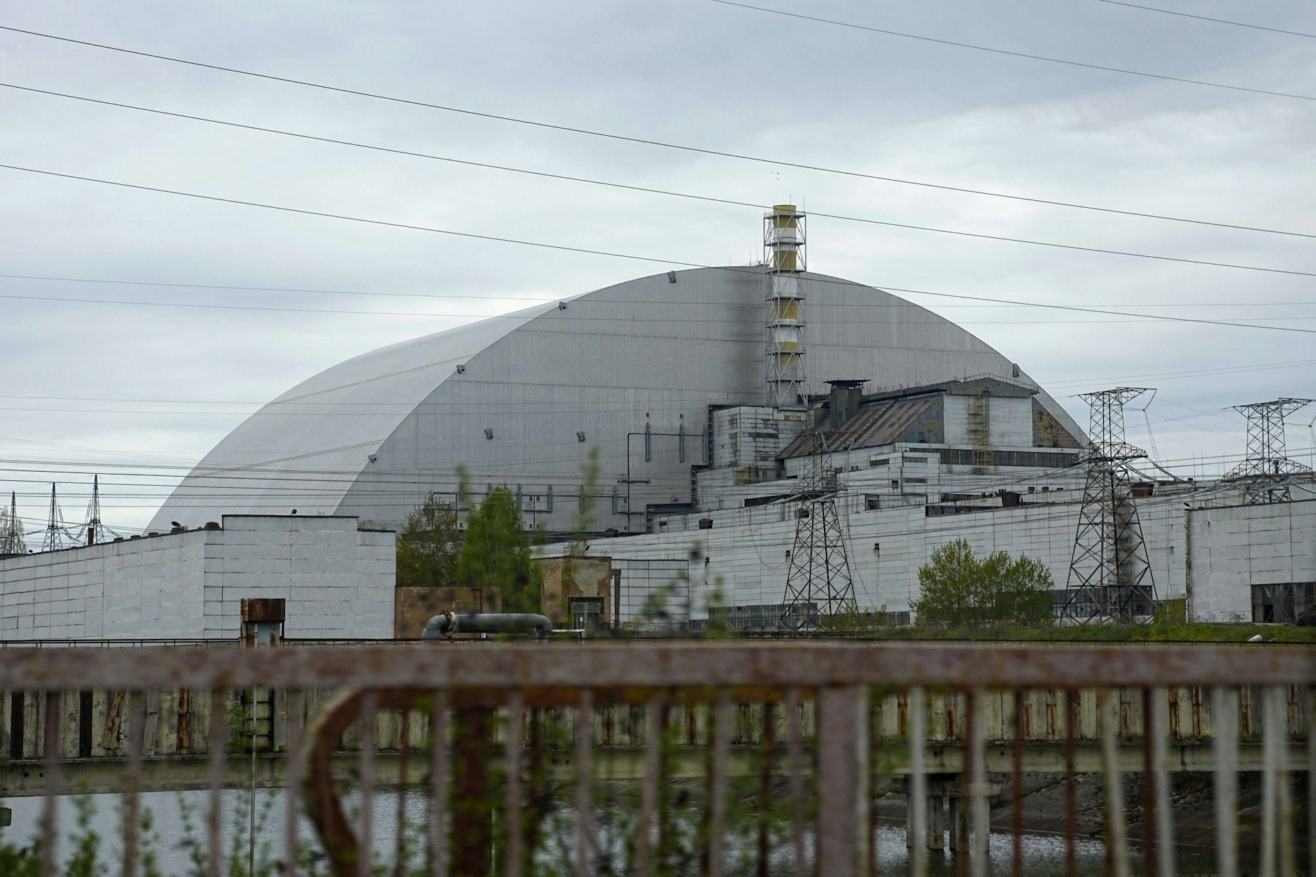 Der Sarkopharg des havarierten Atomreaktors von Tschernobyl, in das die russische Drohne gestürzt ist.
