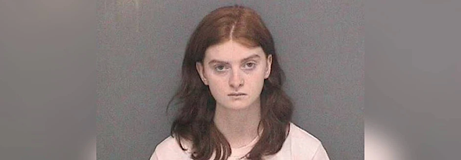 Trinity Shockley nach ihrer Verhaftung durch die Polizei.