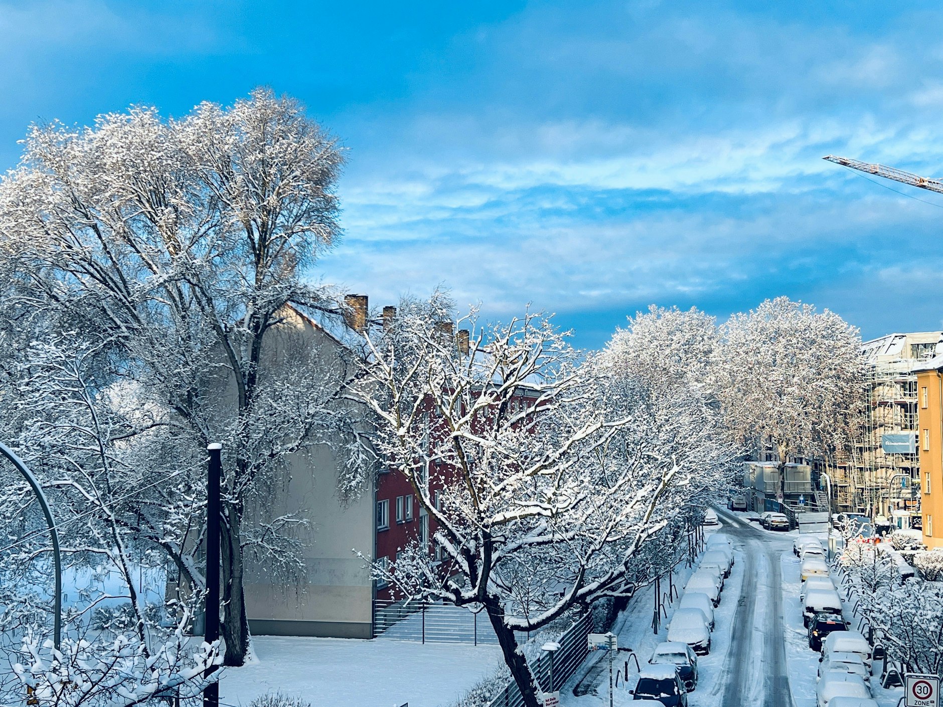 Berlin als Winterwunderland: Vor allem der Südosten konnte sich über reichliche Schnee freuen (oder ärgern).